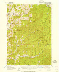 Dixonville Oregon Historical topographic map, 1:62500 scale, 15 X 15 Minute, Year 1954