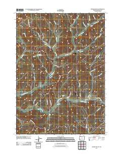 Dodson Butte Oregon Historical topographic map, 1:24000 scale, 7.5 X 7.5 Minute, Year 2011