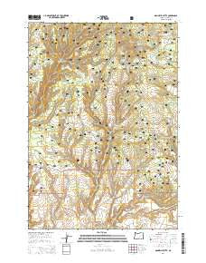 Donnelly Butte Oregon Current topographic map, 1:24000 scale, 7.5 X 7.5 Minute, Year 2014