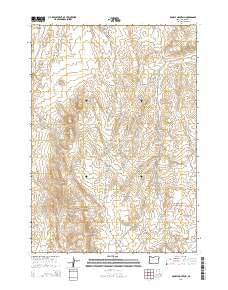 Double Mountain Oregon Current topographic map, 1:24000 scale, 7.5 X 7.5 Minute, Year 2014