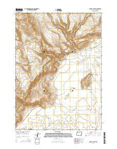 Dowell Butte Oregon Current topographic map, 1:24000 scale, 7.5 X 7.5 Minute, Year 2014