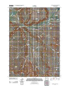 Downey Canyon Oregon Historical topographic map, 1:24000 scale, 7.5 X 7.5 Minute, Year 2011