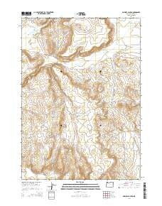 Downey Canyon Oregon Current topographic map, 1:24000 scale, 7.5 X 7.5 Minute, Year 2014