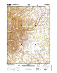 Drake Peak Oregon Current topographic map, 1:24000 scale, 7.5 X 7.5 Minute, Year 2014