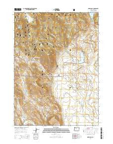 Drews Gap Oregon Current topographic map, 1:24000 scale, 7.5 X 7.5 Minute, Year 2014
