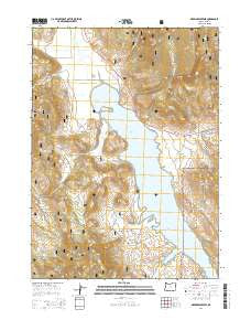 Drews Reservoir Oregon Current topographic map, 1:24000 scale, 7.5 X 7.5 Minute, Year 2014