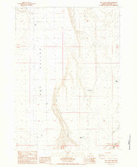 Dry Valley Rim Oregon Historical topographic map, 1:24000 scale, 7.5 X 7.5 Minute, Year 1984