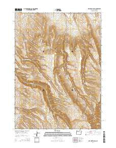 Dry Creek Bench Oregon Current topographic map, 1:24000 scale, 7.5 X 7.5 Minute, Year 2014
