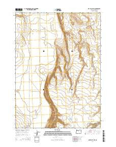 Dry Valley Rim Oregon Current topographic map, 1:24000 scale, 7.5 X 7.5 Minute, Year 2014