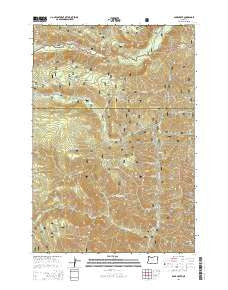 Duck Creek Oregon Current topographic map, 1:24000 scale, 7.5 X 7.5 Minute, Year 2014