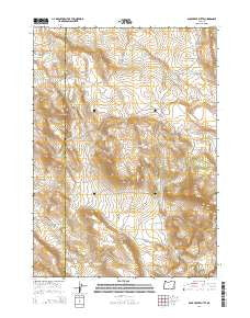 Duck Creek Butte Oregon Current topographic map, 1:24000 scale, 7.5 X 7.5 Minute, Year 2014
