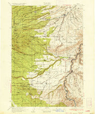 Dufur Oregon Historical topographic map, 1:125000 scale, 30 X 30 Minute, Year 1934