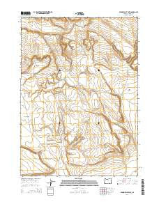Duhaime Flat East Oregon Current topographic map, 1:24000 scale, 7.5 X 7.5 Minute, Year 2014