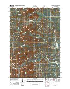 Echo Mountain Oregon Historical topographic map, 1:24000 scale, 7.5 X 7.5 Minute, Year 2011