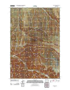 Echo SW Oregon Historical topographic map, 1:24000 scale, 7.5 X 7.5 Minute, Year 2011