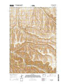Echo SW Oregon Current topographic map, 1:24000 scale, 7.5 X 7.5 Minute, Year 2014