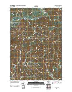 Eddyville Oregon Historical topographic map, 1:24000 scale, 7.5 X 7.5 Minute, Year 2011