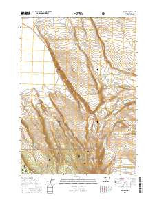 Egli Rim Oregon Current topographic map, 1:24000 scale, 7.5 X 7.5 Minute, Year 2014