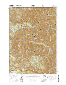 Elkhorn Oregon Current topographic map, 1:24000 scale, 7.5 X 7.5 Minute, Year 2014