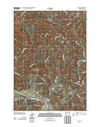 Elkton Oregon Historical topographic map, 1:24000 scale, 7.5 X 7.5 Minute, Year 2011
