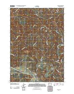 Elkton Oregon Historical topographic map, 1:24000 scale, 7.5 X 7.5 Minute, Year 2011