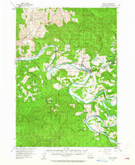 Elkton Oregon Historical topographic map, 1:62500 scale, 15 X 15 Minute, Year 1955
