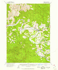 Elkton Oregon Historical topographic map, 1:62500 scale, 15 X 15 Minute, Year 1955
