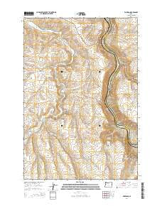 Emerson Oregon Current topographic map, 1:24000 scale, 7.5 X 7.5 Minute, Year 2014