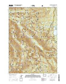 Emigrant Butte Oregon Current topographic map, 1:24000 scale, 7.5 X 7.5 Minute, Year 2014