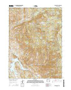 Emigrant Lake Oregon Current topographic map, 1:24000 scale, 7.5 X 7.5 Minute, Year 2014