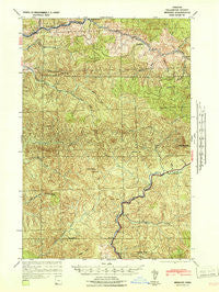 Enright Oregon Historical topographic map, 1:62500 scale, 15 X 15 Minute, Year 1941