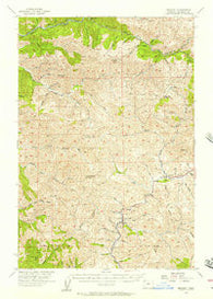 Enright Oregon Historical topographic map, 1:62500 scale, 15 X 15 Minute, Year 1955