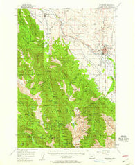 Enterprise Oregon Historical topographic map, 1:62500 scale, 15 X 15 Minute, Year 1957