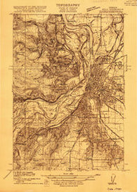 Eola Oregon Historical topographic map, 1:31680 scale, 7.5 X 7.5 Minute, Year 1915