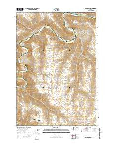Esau Canyon Oregon Current topographic map, 1:24000 scale, 7.5 X 7.5 Minute, Year 2014