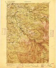 Estacada Oregon Historical topographic map, 1:125000 scale, 30 X 30 Minute, Year 1916