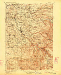 Estacada Oregon Historical topographic map, 1:125000 scale, 30 X 30 Minute, Year 1916