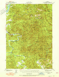 Euchre Mtn Oregon Historical topographic map, 1:62500 scale, 15 X 15 Minute, Year 1942