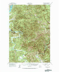 Euchre Mtn Oregon Historical topographic map, 1:62500 scale, 15 X 15 Minute, Year 1957