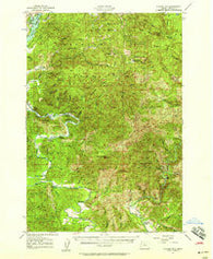 Euchre Mtn Oregon Historical topographic map, 1:62500 scale, 15 X 15 Minute, Year 1957