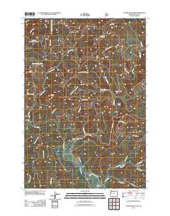 Euchre Mountain Oregon Historical topographic map, 1:24000 scale, 7.5 X 7.5 Minute, Year 2011