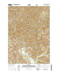 Euchre Mountain Oregon Current topographic map, 1:24000 scale, 7.5 X 7.5 Minute, Year 2014