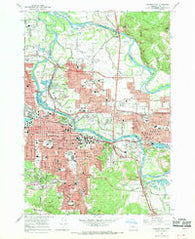Eugene East Oregon Historical topographic map, 1:24000 scale, 7.5 X 7.5 Minute, Year 1967