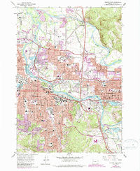 Eugene East Oregon Historical topographic map, 1:24000 scale, 7.5 X 7.5 Minute, Year 1967