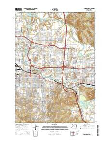 Eugene East Oregon Current topographic map, 1:24000 scale, 7.5 X 7.5 Minute, Year 2014