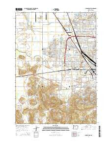 Eugene West Oregon Current topographic map, 1:24000 scale, 7.5 X 7.5 Minute, Year 2014