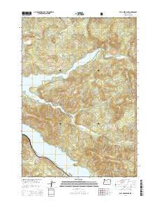 Fall Creek Lake Oregon Current topographic map, 1:24000 scale, 7.5 X 7.5 Minute, Year 2014