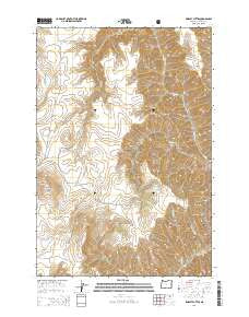 Findley Buttes Oregon Current topographic map, 1:24000 scale, 7.5 X 7.5 Minute, Year 2014