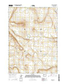 Fire Lake Oregon Current topographic map, 1:24000 scale, 7.5 X 7.5 Minute, Year 2014
