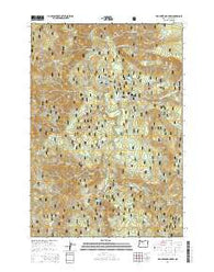 Fish Creek Mountain Oregon Current topographic map, 1:24000 scale, 7.5 X 7.5 Minute, Year 2014